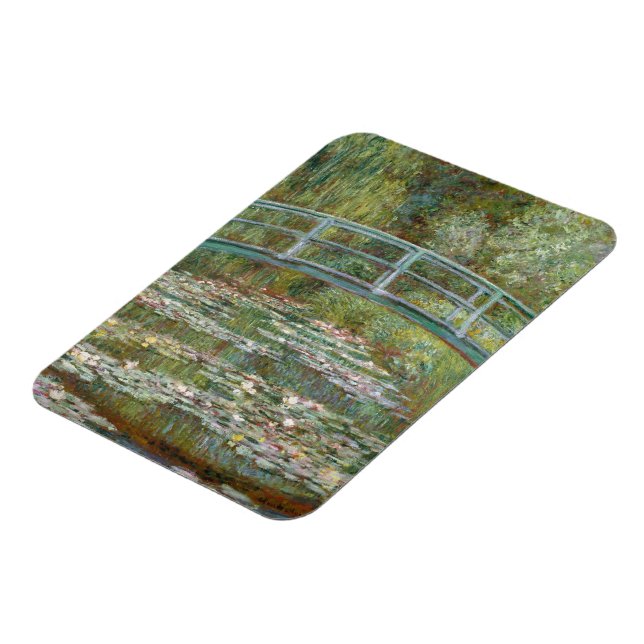 Monet Art Bridge over a Pond of Water Lilies Magnet (Left Side)