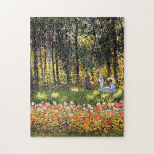 Monet - Artist's Family in the Garden Jigsaw Puzzle
