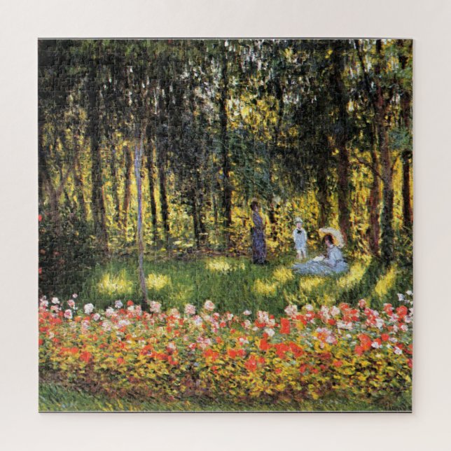 Monet - Artist's Family in the Garden, Jigsaw Puzzle (Vertical)