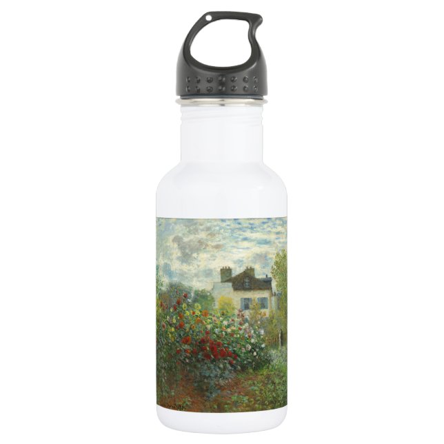 Monet Artists Garden in Argenteuil Painting 532 Ml Water Bottle (Front)