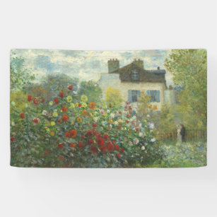Monet Artists Garden in Argenteuil Painting Banner