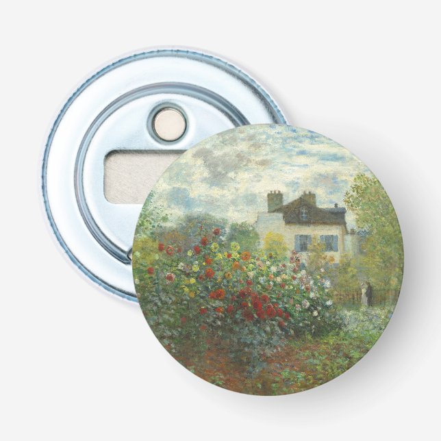 Monet Artists Garden in Argenteuil Painting Bottle Opener (Front)