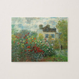 Monet Artists Garden in Argenteuil Painting Jigsaw Puzzle