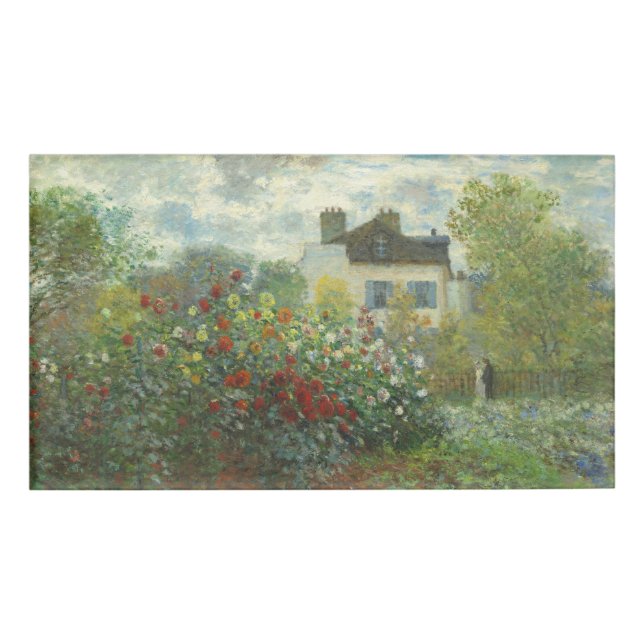 Monet Artists Garden in Argenteuil Painting Name Tag (Front)