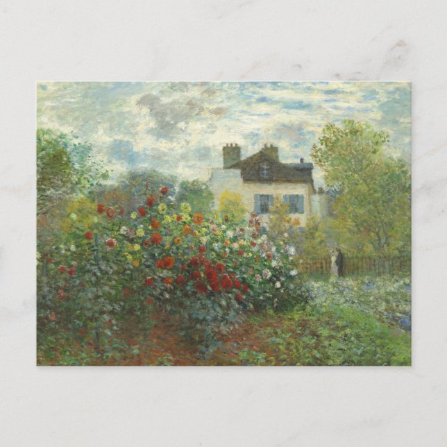 Monet Artists Garden in Argenteuil Painting Postcard (Front)