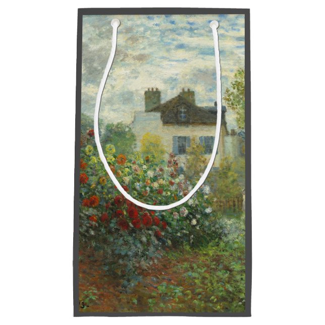 Monet Artists Garden in Argenteuil Painting Small Gift Bag (Front)