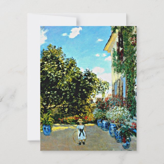 Monet - Artist's House at Argenteuil Card (Front)