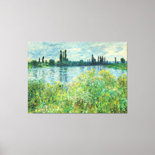 Monet - Banks of the Seine at Vetheuil Canvas Print