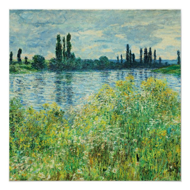Monet - Banks of the Seine at Vetheuil Poster (Front)
