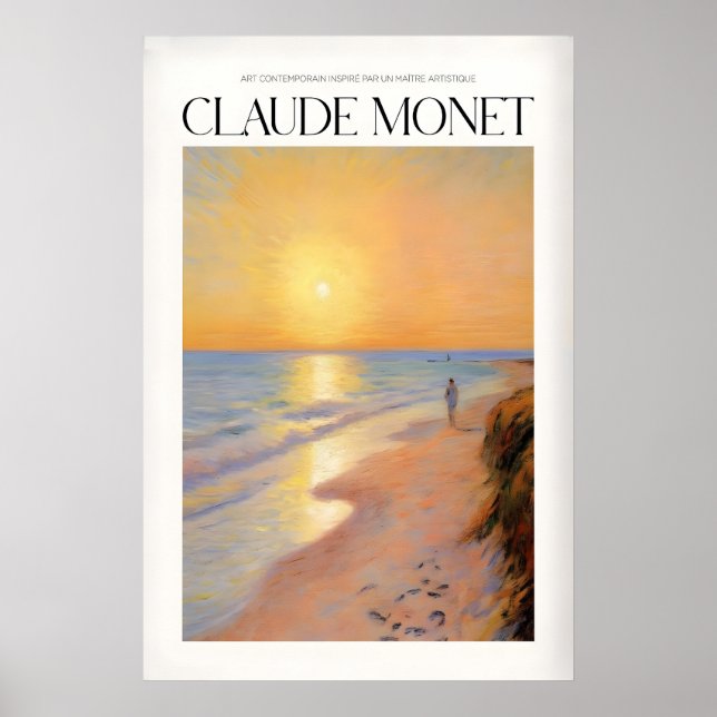 Monet Beach Artwork Poster (Front)