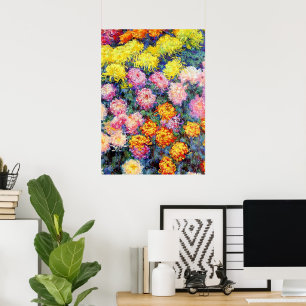 Monet - Bed of Chrysanthemums, Poster