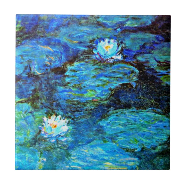 Monet - Blue Water-Lilies Tile (Front)