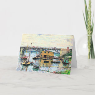 Monet - Bridge at Argenteuil on a Grey Day  Card