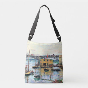Monet - Bridge at Argenteuil on a Grey Day Crossbody Bag