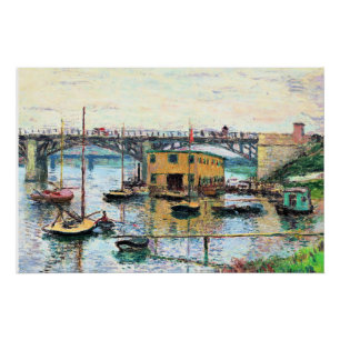 Monet - Bridge at Argenteuil on a Grey Day  Poster