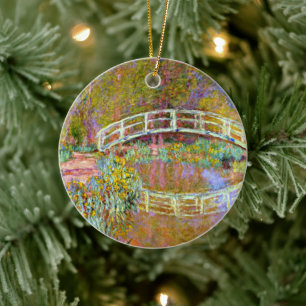 Monet - Bridge in Monet's Garden Ceramic Tree Decoration