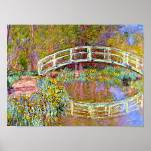 Monet - Bridge in Monet's Garden Poster