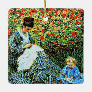 Monet - Camille Monet and Child Ceramic Ornament