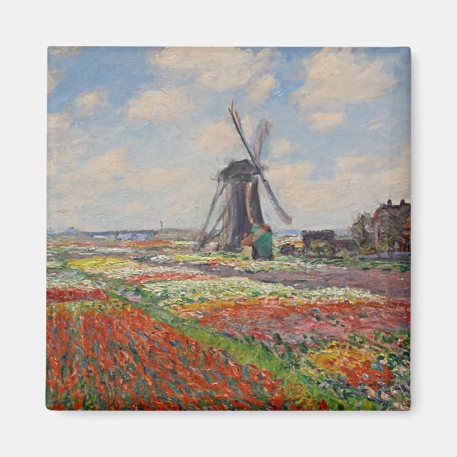 Monet - Champs de Tulipes en Hollande Magnet (Front)