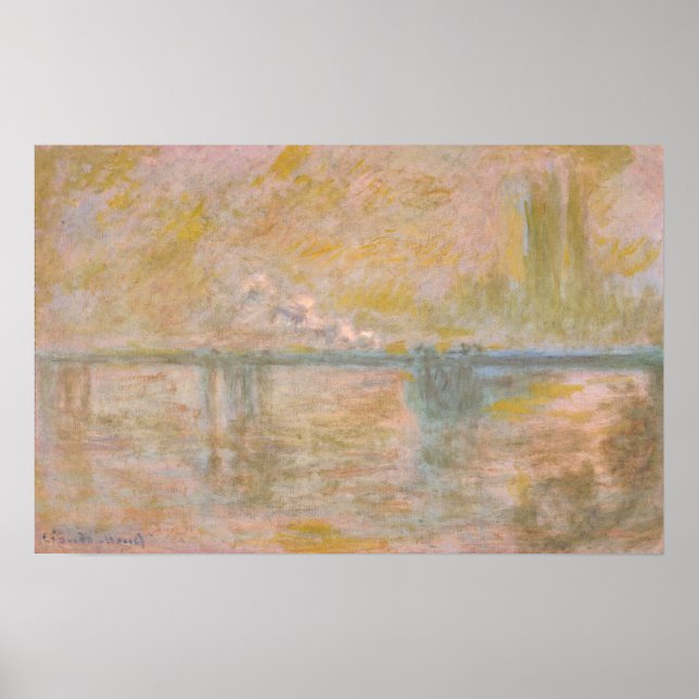 Monet - Charing Cross Bridge In London Poster (Front)