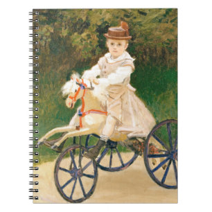 Monet Child on Horse Tricycle Spiral Notebook