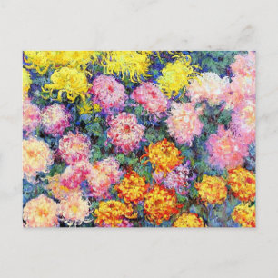 Monet - Chrysanthemums, 1897 painting,  Postcard