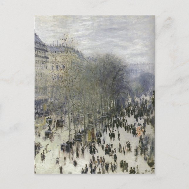 Monet, Claude Boulevard des Capucines 1873 Techniq Postcard (Front)