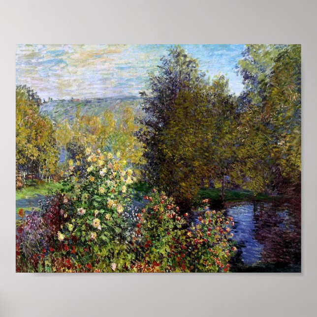 Monet Claude Corner of the Garden at Montgeron Poster (Front)