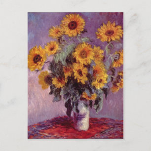 Monet, Claude Stilleben mit Sonnenblumen 1881 Tech Postcard