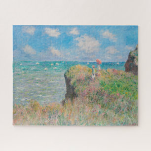 Monet Cliff Walk at Pourvil Impressionist Painting Jigsaw Puzzle