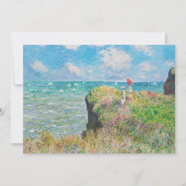 Monet Cliff Walk at Pourville Invitations (Front)
