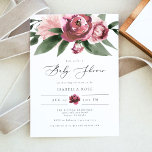 MONET-Dusty Pink Blush Floral Garden Baby Shower Invitation<br><div class="desc">This baby shower invitation features watercolor dusty pink florals and an elegant simple layout. This is the perfect invitation for your garden or bohemian baby shower. Easily edit *most* wording to meet the needs of your event.</div>