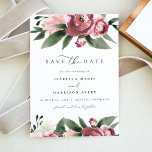 MONET - Dusty Pink Floral Garden Save the Date Invitation<br><div class="desc">This save the date features watercolor dusty pink florals and an elegant script font. This is the perfect save the date for your bohemian,  spring,  or garden wedding.</div>