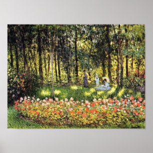 Monet Family in the Artistic Garden Print