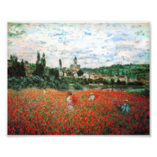 Monet Field of Red Poppies Photo Print