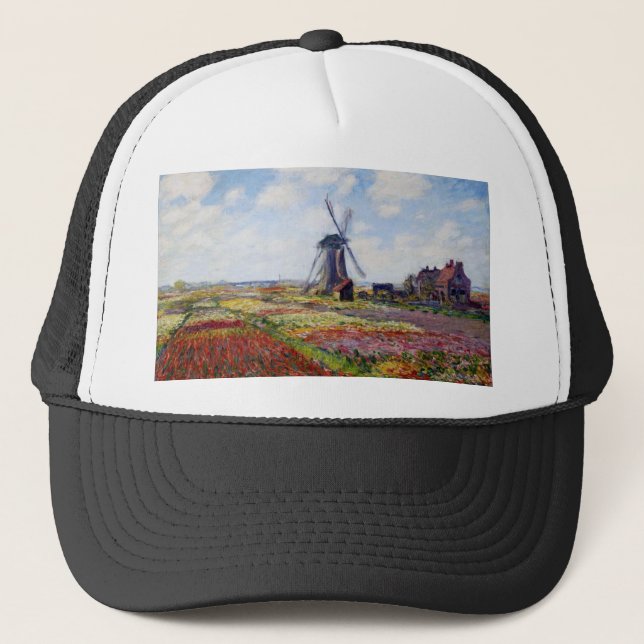 Monet Field of Tulips With Windmill Hat (Front)