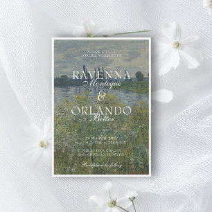 Monet Fine Art Estate Romantic Wedding Invitation