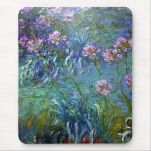 Monet Fine Art Flowers Agapanthus Mousepad