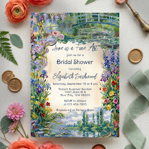 Monet Fine Art in the Floral Garden Bridal Shower Invitation