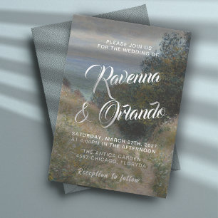 Monet Fine Art Road at La Cavée, Pourville Wedding Invitation
