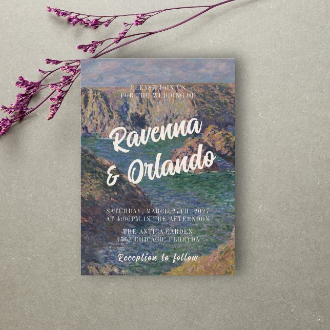 Monet Fine Art Rustic Romantic Inspired Wedding Invitation (Creator Uploaded)