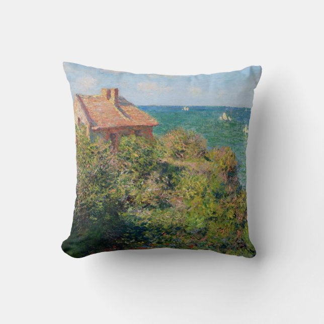 Monet: Fisherman's Village at Varengeville artwork Cushion (Front)