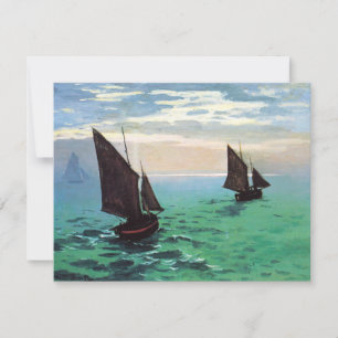 Monet Fishing Boats at Sea Invitations