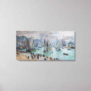 Monet - Fishing Boats Leaving the Harbour, Le Havr Canvas Print