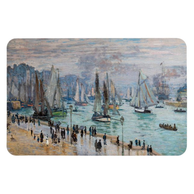 Monet - Fishing Boats Leaving the Harbour, Le Havr Magnet (Horizontal)