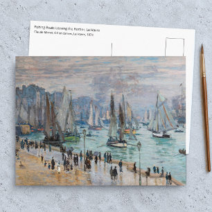 Monet - Fishing Boats Leaving the Harbour, Le Havr Postcard