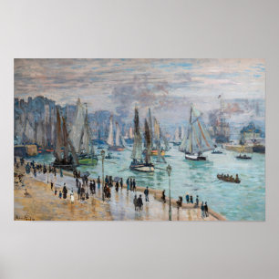 Monet - Fishing Boats Leaving the Harbour, Le Havr Poster