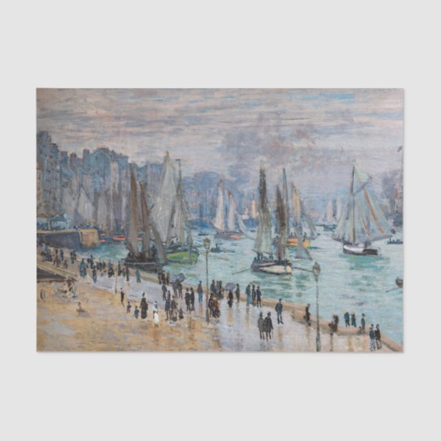 Monet - Fishing Boats Leaving the Harbour, Le Havr Tissue Paper (Front)