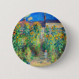 Monet Flower Garden 6 Cm Round Badge