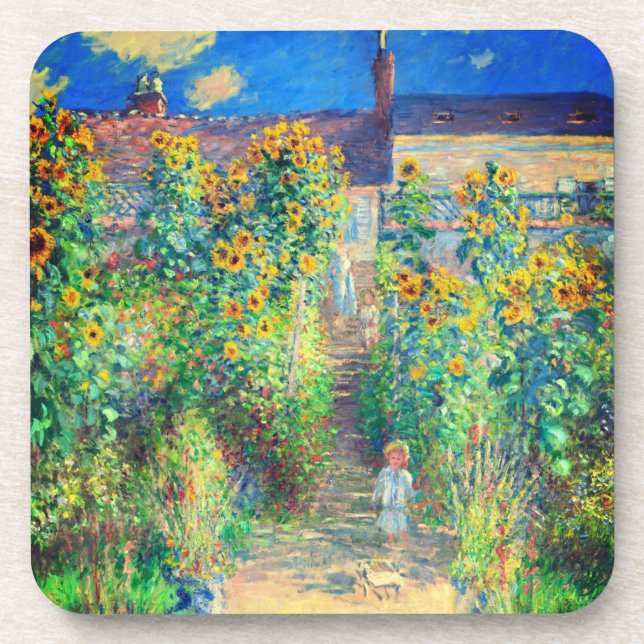 Monet Flower Garden Coaster (Front)
